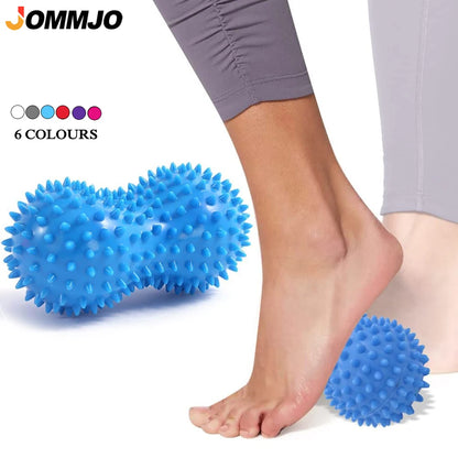 Peanut Ball Foot Massage Ball,Spiky Massage Ball for Trigger Point Therapy,Deep Point Massage,Plantar Fasciitis,Neck Pain Relief